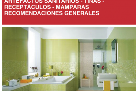 Edición Técnica: ARTEFACTOS SANITARIOS – TINAS, RECEPTÁCULOS, MAMPARAS. RECOMENDACIONES GENERALES