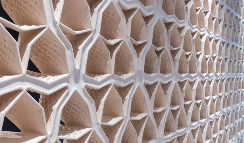 Hive, un muro de arcilla impreso en 3D