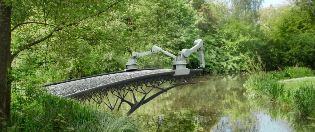 Construir un puente con impresión 3D de acero