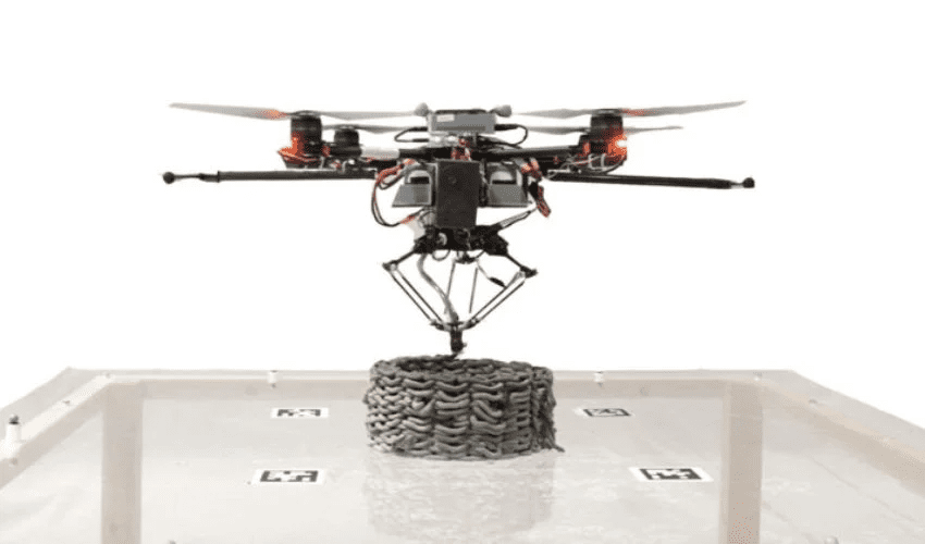 Drones que utilizan la impresión 3D para la construcción y reparación de edificios