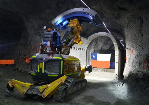 El Teniente innova con montaje robotizado de muros de hormigón en la mina subterránea