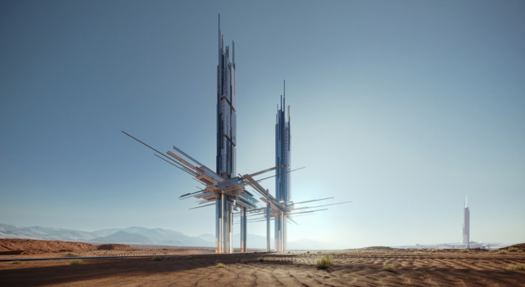 Un par de espectaculares rascacielos se alzarán como un espejismo en el desierto saudí