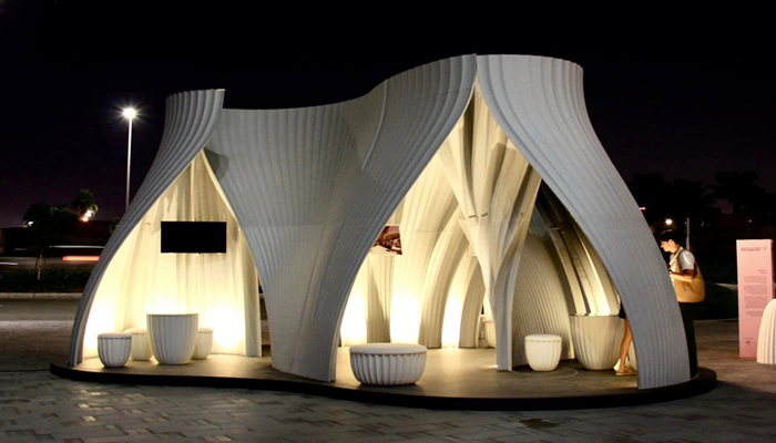 Crean el mayor stand impreso en 3D para la Semana del Diseño de Dubai 2023