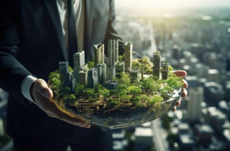 Una ciudad verde del futuro generada por IA. (Imagen: AdobeStock / Maneerat)
